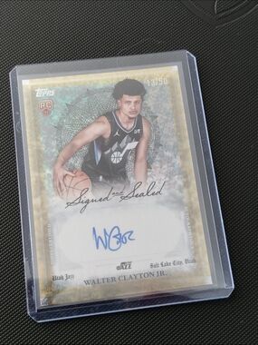 Topps NBA Walter Clayton Jr. Rookie Card GOLD, AUTOGRAPHED, 13/50